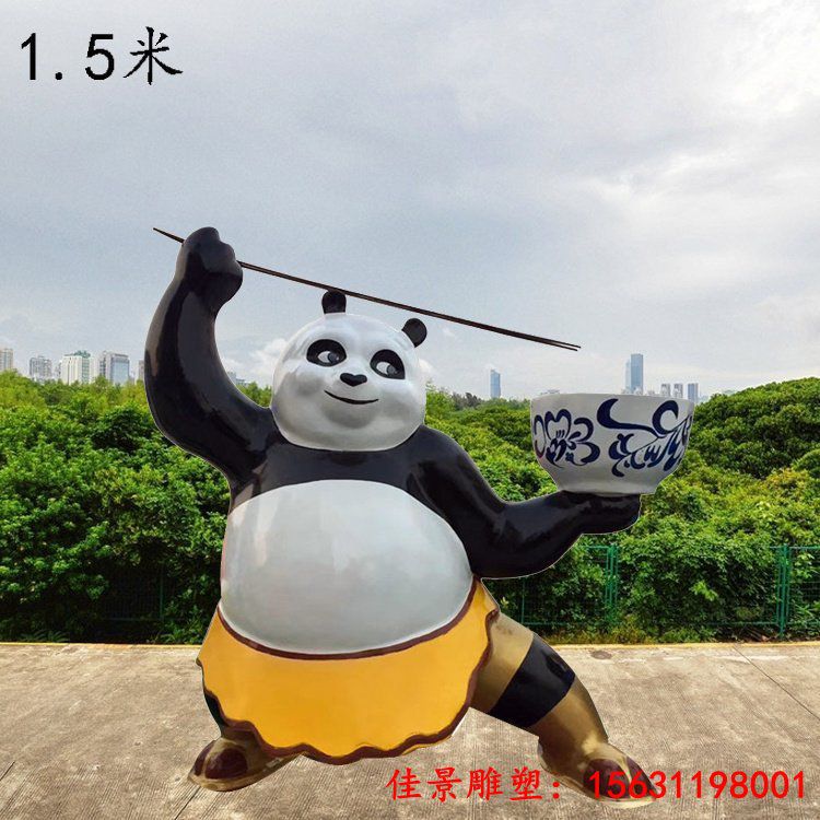 主题公园场景可爱动物摆件 卡通熊雕塑支持设计定制 (4)