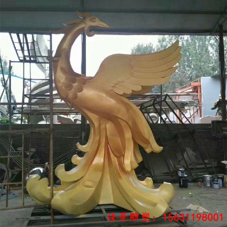 铜凤凰雕塑 铜雕凤凰加工厂家 (3)