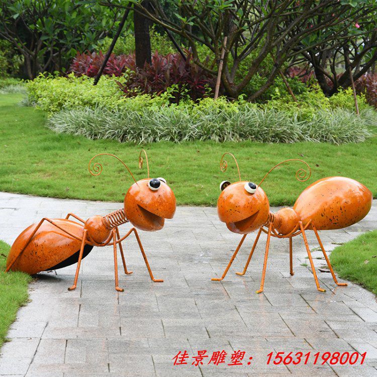玻璃钢彩绘蚂蚁雕塑公园装饰玻璃钢摆件 (1)
