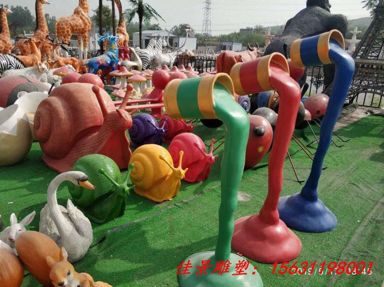 玻璃钢彩绘油漆桶雕塑室外广场景观摆件玻璃钢雕塑 (3)