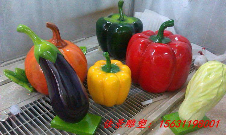 玻璃钢大型仿真果蔬雕塑公园绿地水果蔬菜装饰摆件 (5)