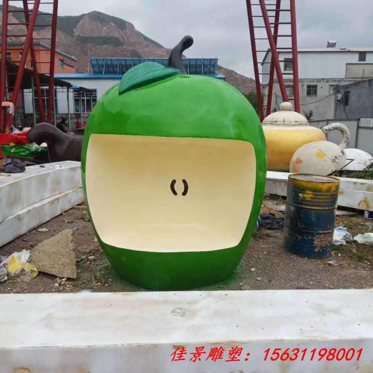 玻璃钢水果房子雕塑幼儿园商场装饰玻璃钢雕塑 (4)