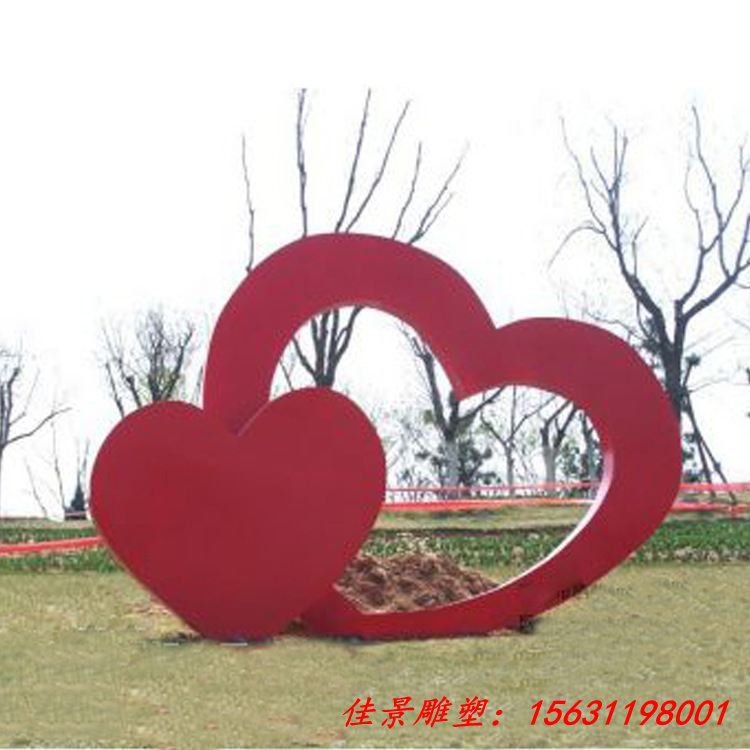 不锈钢爱心雕塑 不锈钢心形雕塑公园园林景观雕塑 (2)