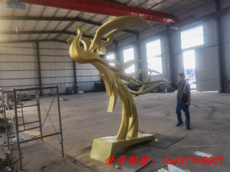 不锈钢城市凤凰雕塑 (4)