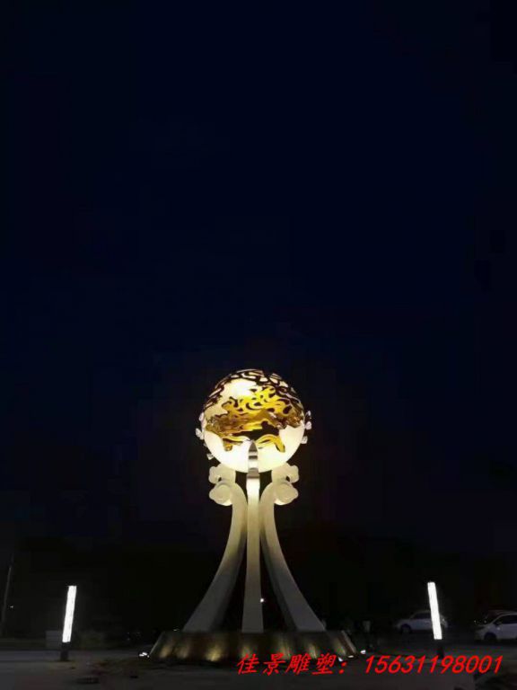 不锈钢大型城市标志雕塑广场园林景观雕塑 (1)