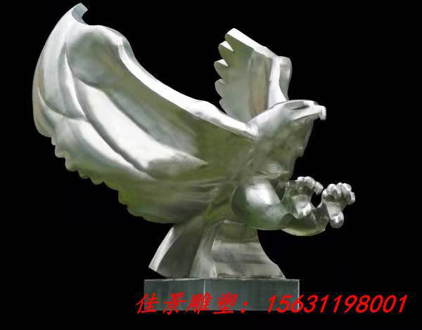 不锈钢老鹰雕塑公园景观雄鹰展翅雕塑不锈钢动物雕塑 (3)