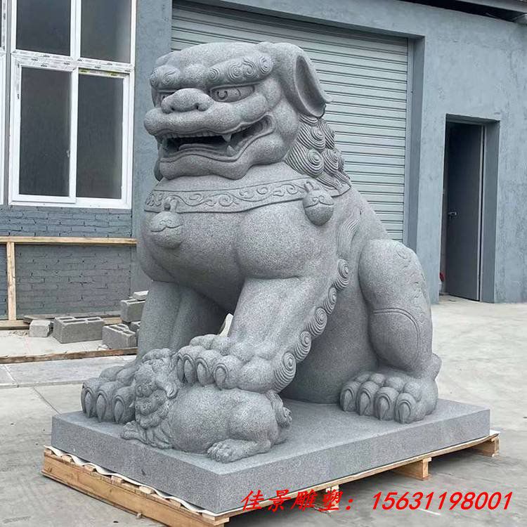 大理石雕刻石狮子 庭院大门摆放仿天安门石雕狮子 (2)
