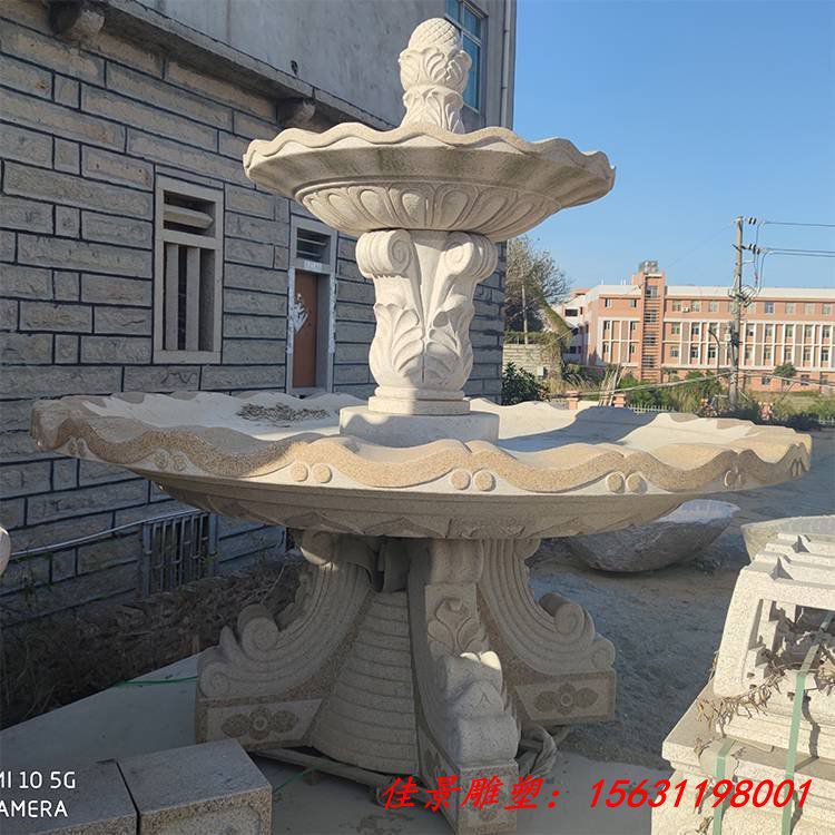 供应广场景观石雕喷泉 大理石欧式喷水池喷泉摆件 (2)