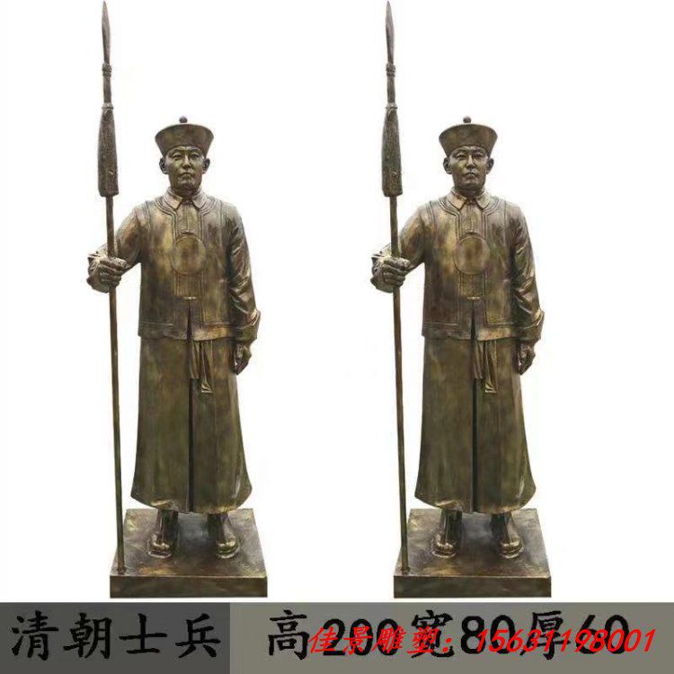 古代士兵人物雕塑铸铜景观雕塑 (3)