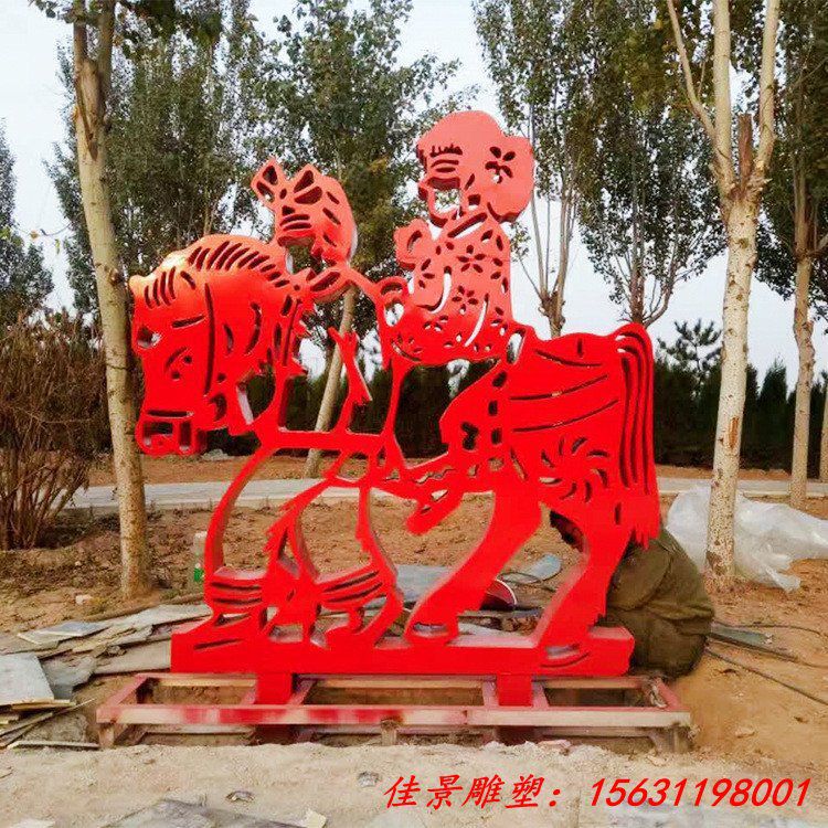 不锈钢剪纸雕塑 剪纸造型雕塑 (5)