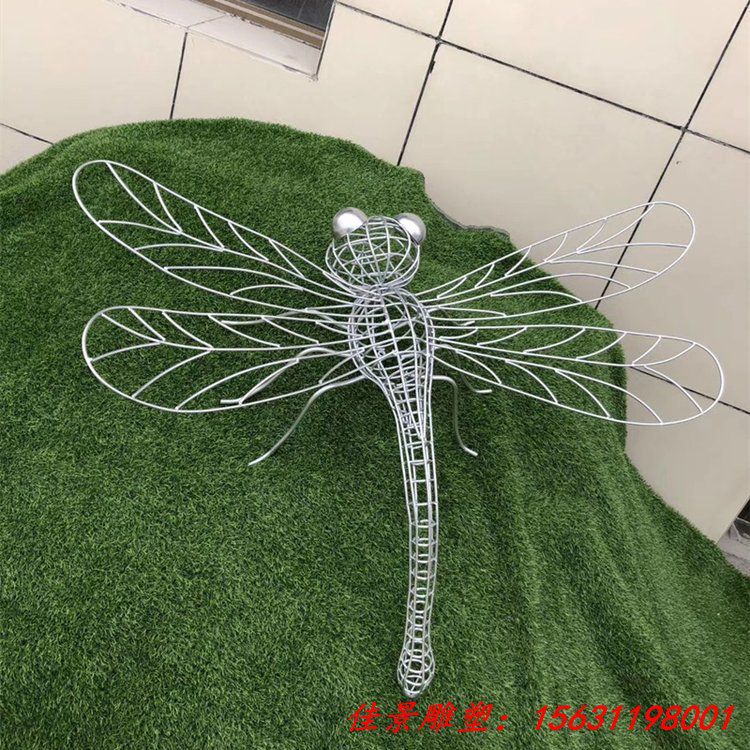 不锈钢镂空蜻蜓雕塑 (5)