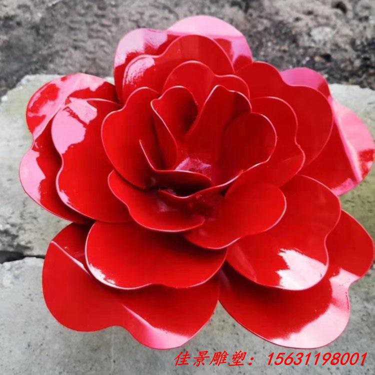 不锈钢玫瑰花雕塑房地产酒店雕塑摆件商场美陈景观雕塑小品可定制 (1)