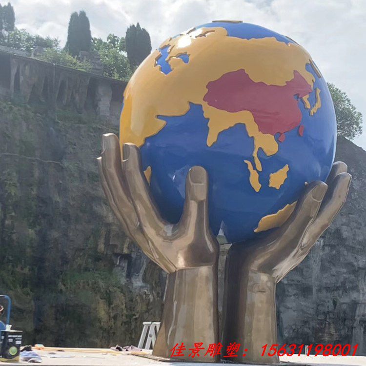 不锈钢手雕塑 手掌不锈钢雕塑 (1)