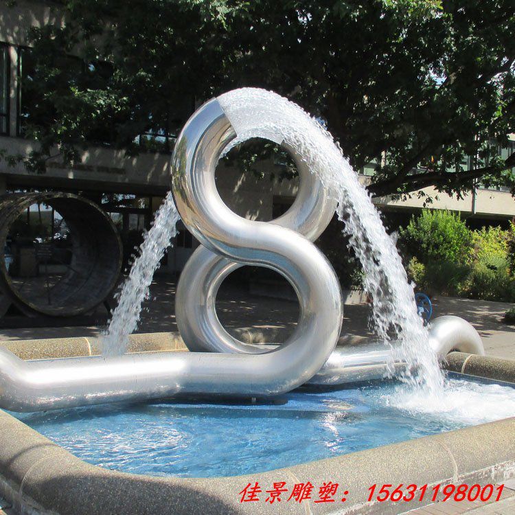 不锈钢水池水景雕塑 不锈钢喷泉雕塑 大型广场园林景观雕塑 厂 (5)