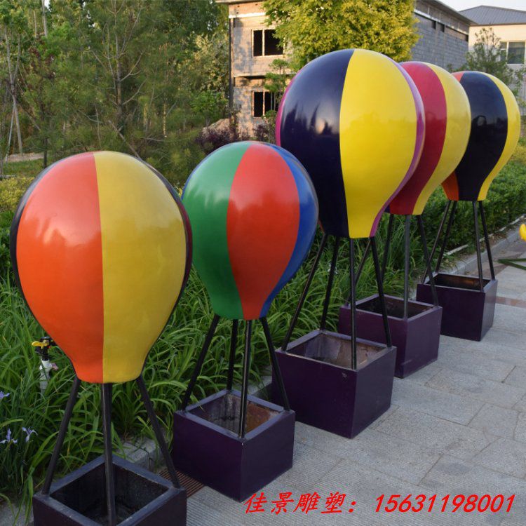 彩绘热气球雕塑 游乐园商场美陈 大型园林景观雕塑摆件 (2)