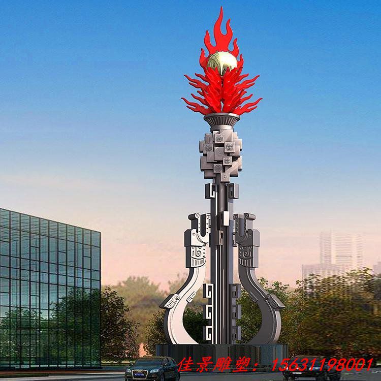 城市文化雕塑饮水思泉 景观雕塑厂 不锈钢雕塑设计 (1)