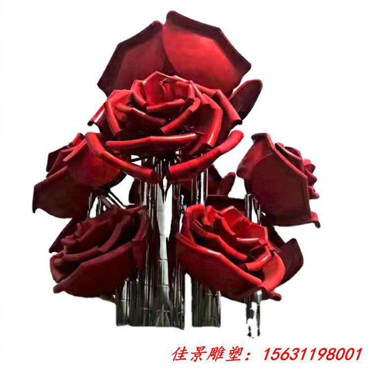 大型不锈钢雕塑厂家制作花瓣雕塑户外校园广场落地景观金属摆件 (4)