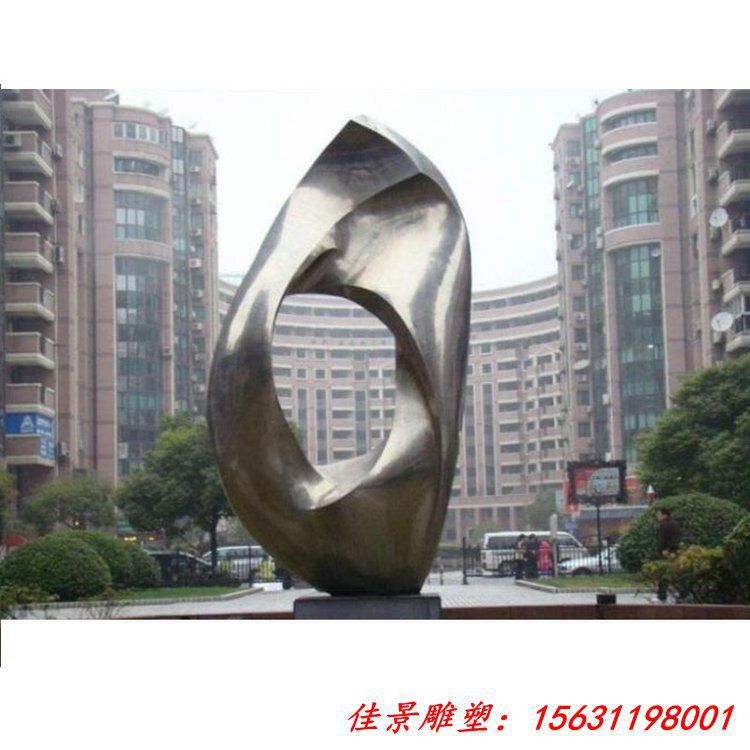 大型不锈钢镜面拉丝 异形艺术雕塑 城市景点地标性建筑 (2)