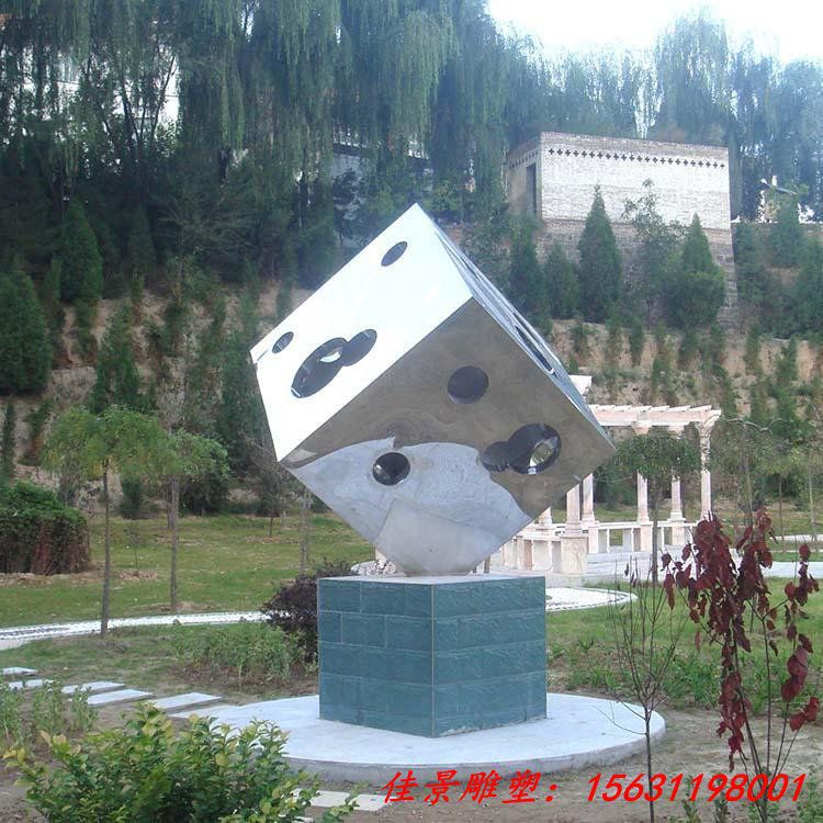 房地产公园小型不锈钢正方体雕塑尺寸可定制的摆件 (4)