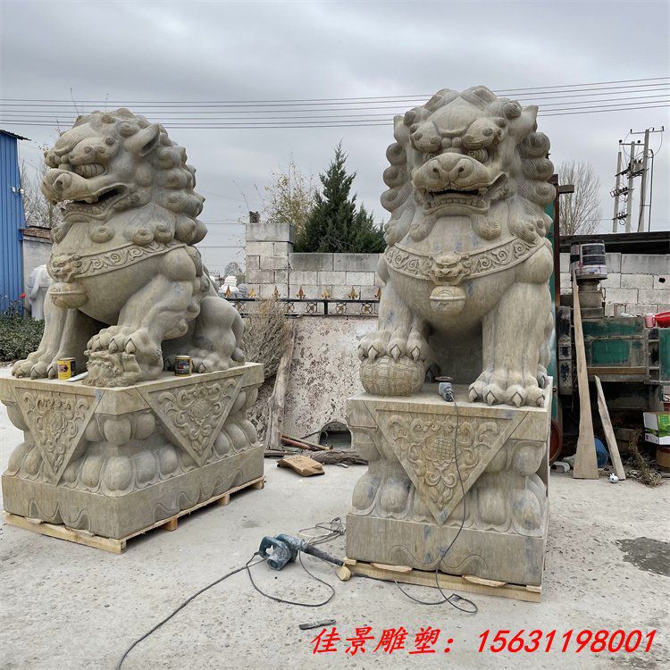 石雕狮子的安装和造型选择