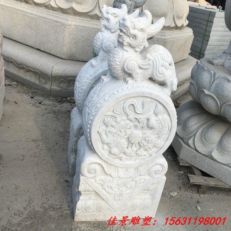户外传统石抱鼓 中式庭院门前抱鼓石 纹理清晰 (2)