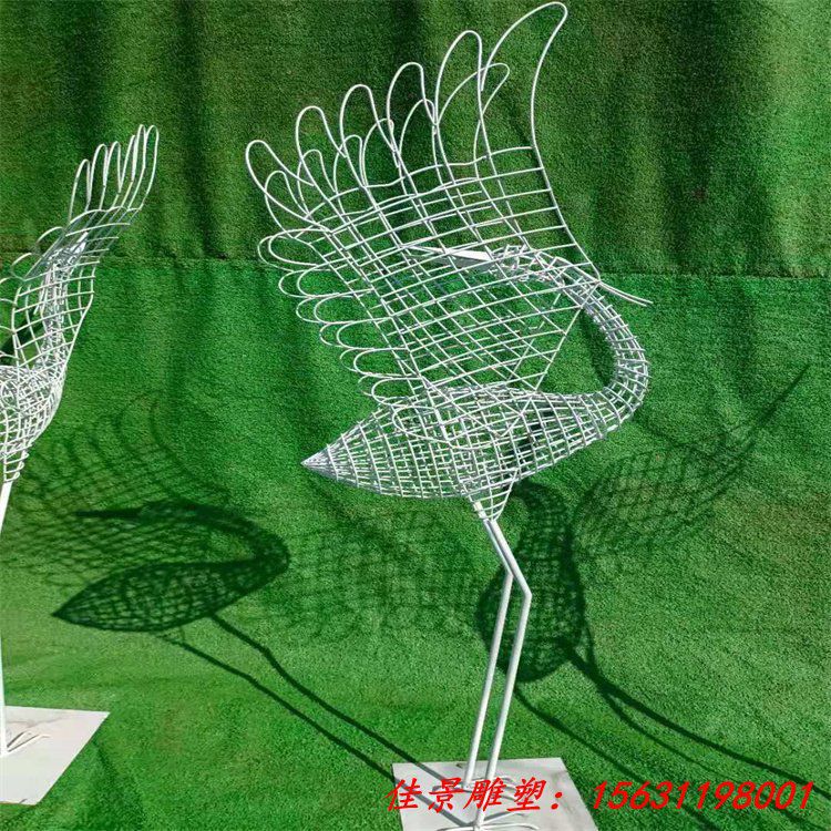 镂空动物马雕塑 绿地园林景观发光铁艺编织动物摆件 (2)