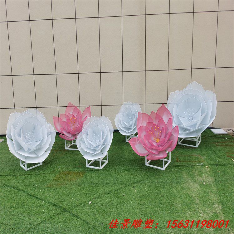 镂空金属树叶雕塑 户外景观植物装饰性摆件设计安装 (2)