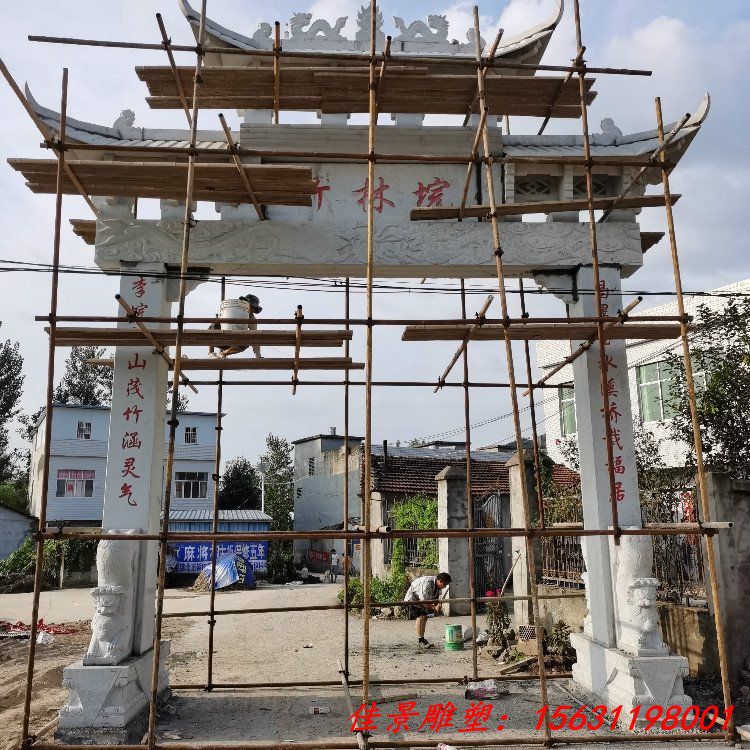 石业 古建园林做旧石抱鼓 中式传统门鼓摆件 (14)