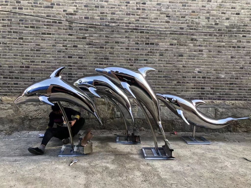 海豚雕塑 (1)