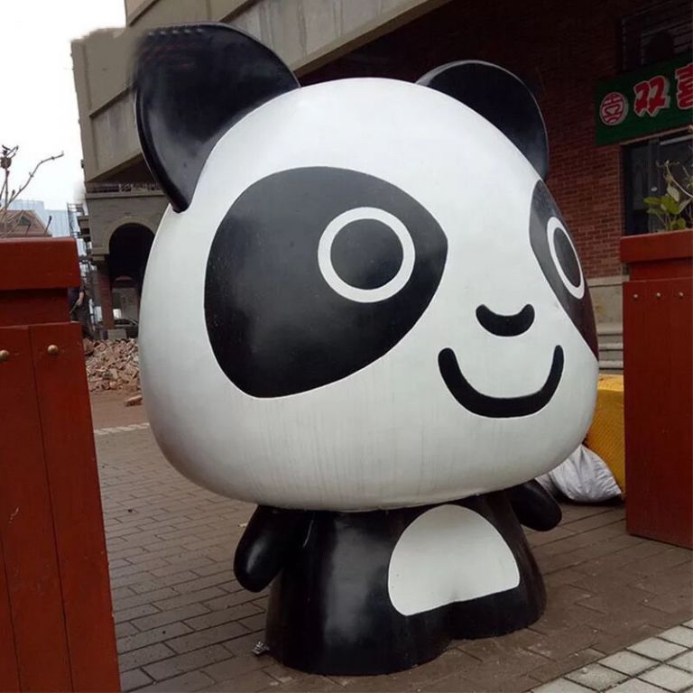 玻璃钢大型仿真动物功夫熊猫摆件 卡通动漫雕塑 游乐园景观装饰品1632