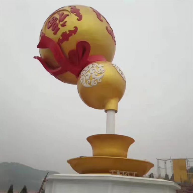 玻璃钢葫芦雕塑公园景观雕塑 (2)