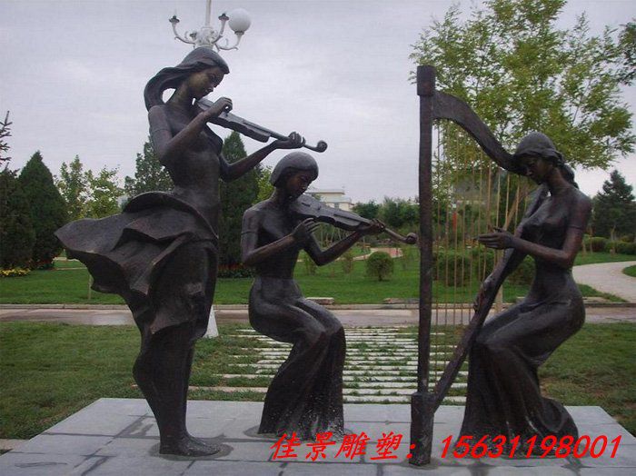 铸铜音乐人物雕塑 广场公园园林景观