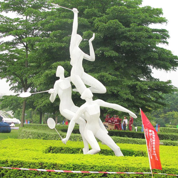 不锈钢人物雕塑 运动主题素材室外摆件 来图可定制 (2)