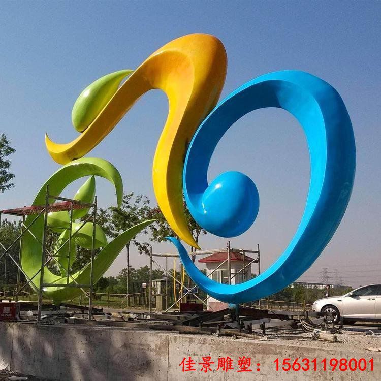 不锈钢抽象骑自行车人物雕塑
