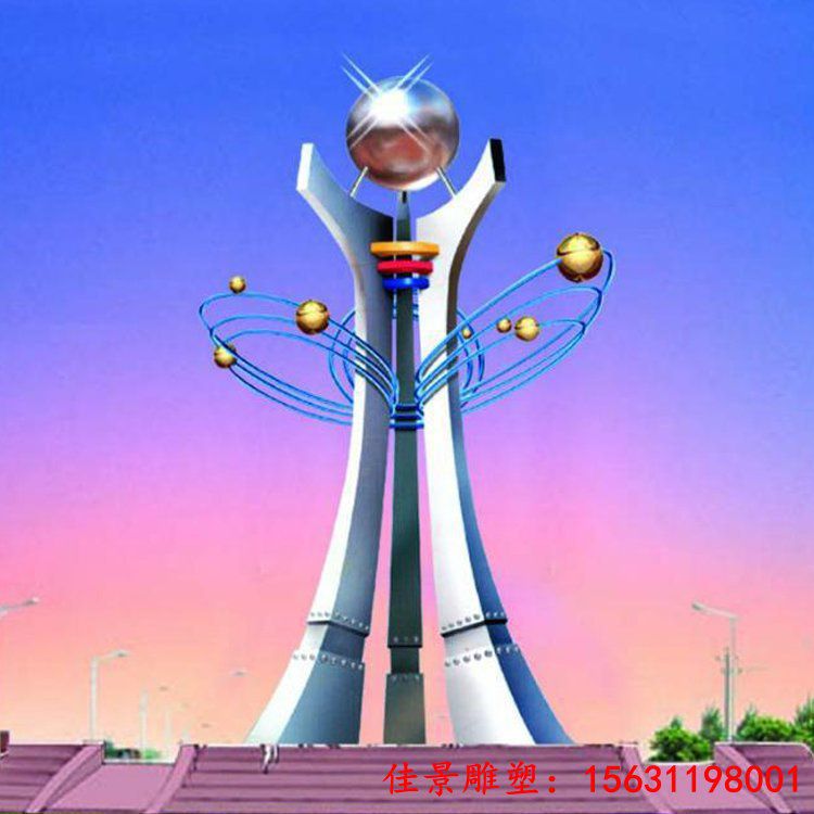 不锈钢企业标志雕塑