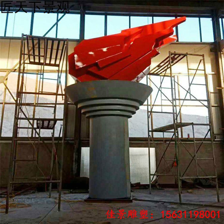 不锈钢广场抽象火炬雕塑