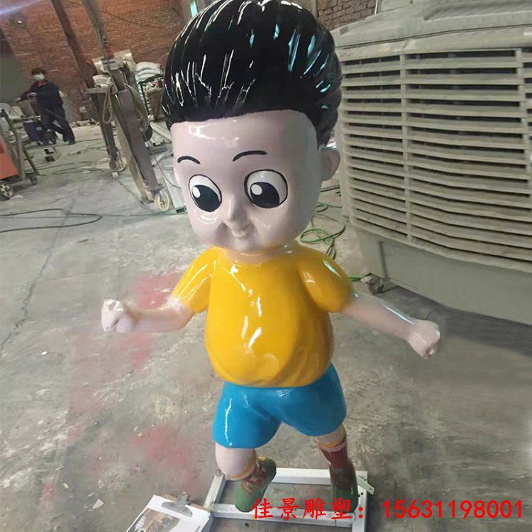 玻璃钢卡通人物小男孩雕塑