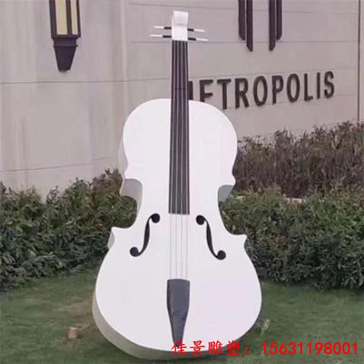 公园玻璃钢乐器雕塑抽象吉他