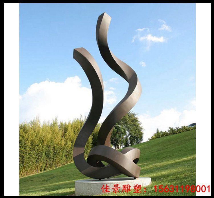 公园景观不锈钢抽象水草雕塑