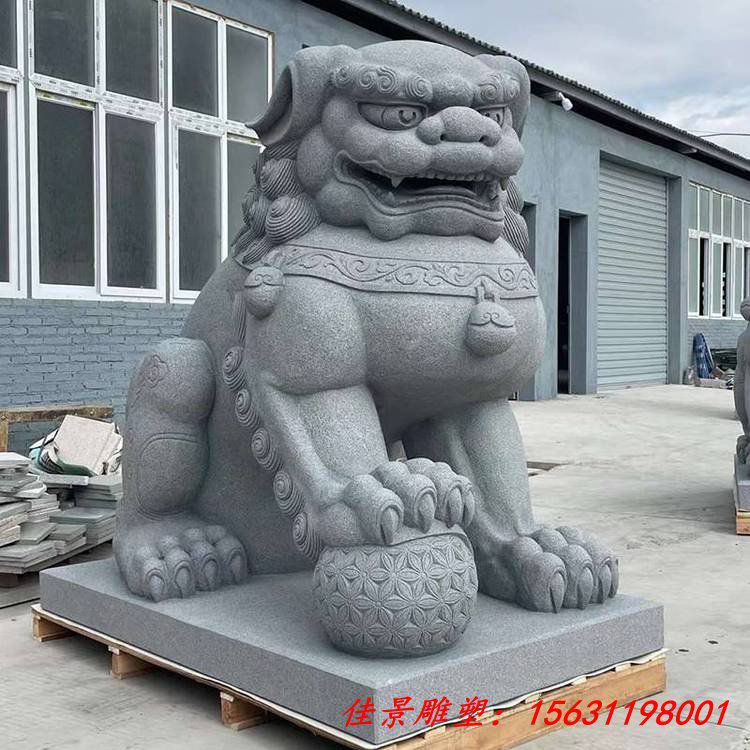 青石仿古中国传统狮子石雕