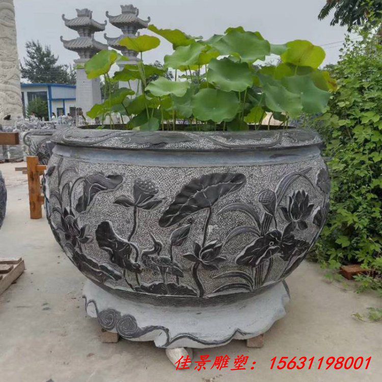 别墅石雕鱼缸雕塑