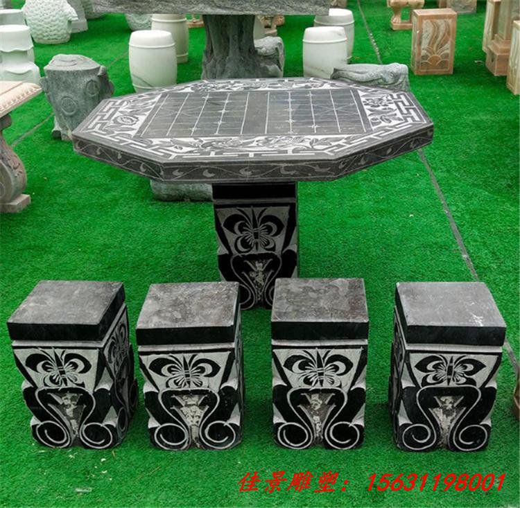 青石仿古石桌石凳雕塑