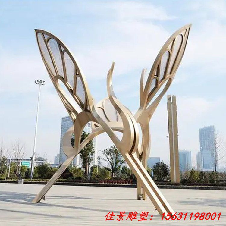 不锈钢公园大型仙鹤雕塑
