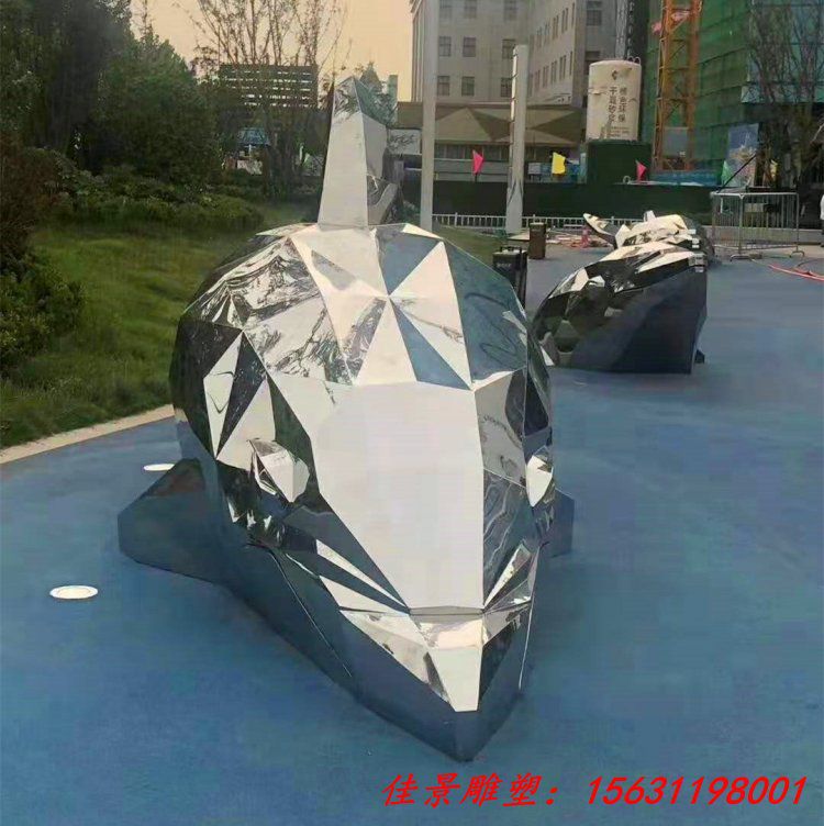 镜面动物不锈钢仓鼠雕塑
