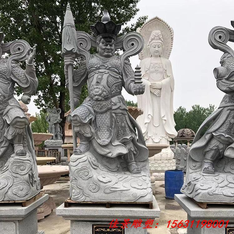 大理石四大天王寺庙佛像石雕