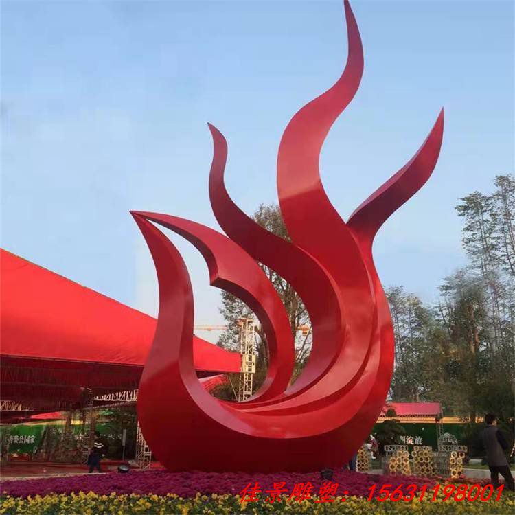不锈钢大型抽象凤凰雕塑