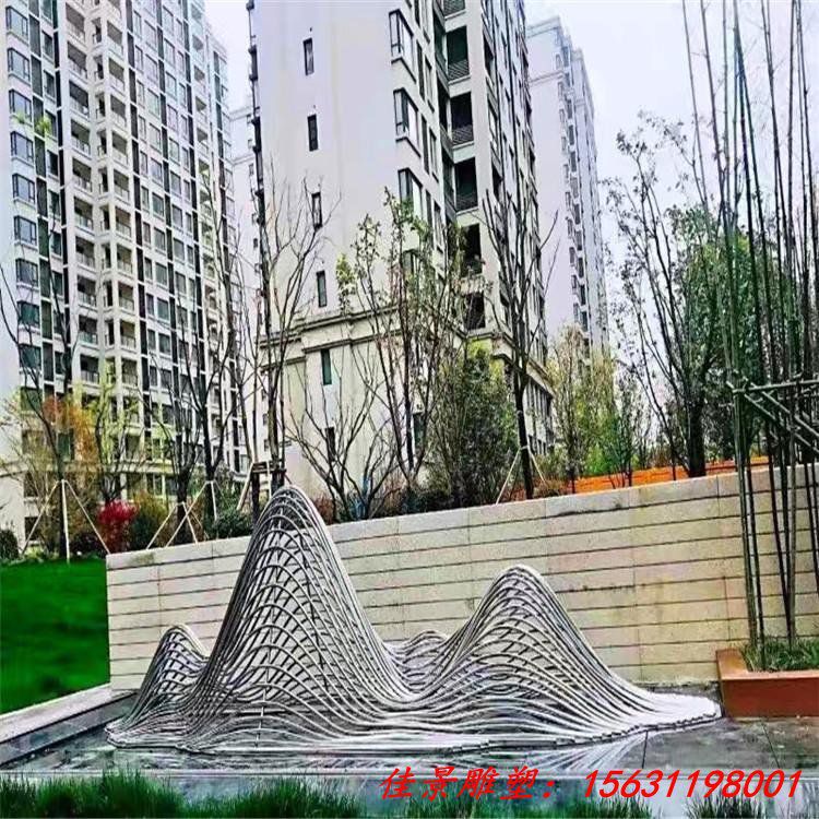 不锈钢假山雕塑