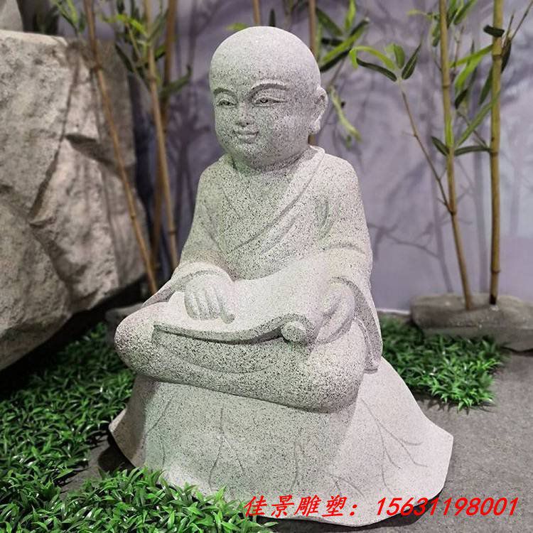 公园景观小和尚石雕