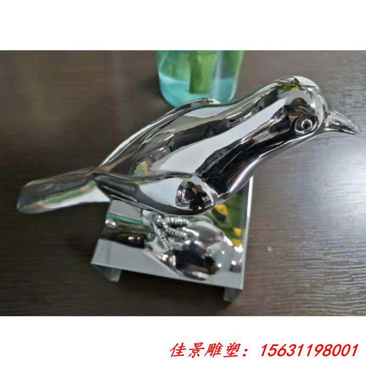 不锈钢镜面小鸟雕塑