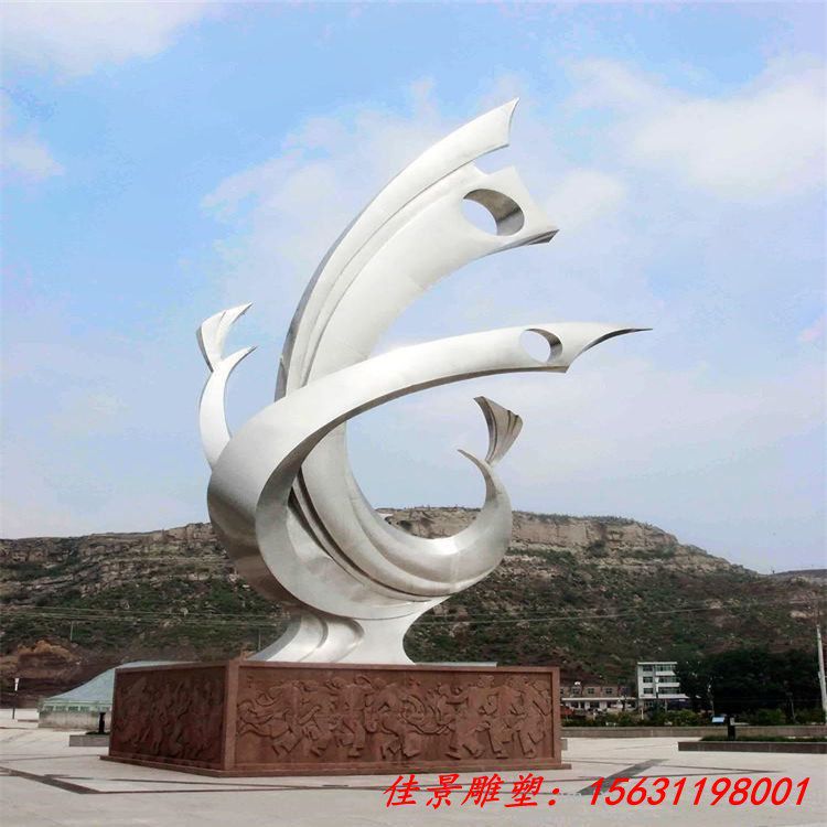 抽象凤凰不锈钢雕塑